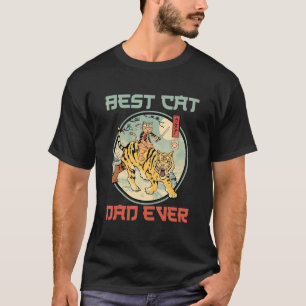 Camiseta Melhor gato do pai japonês Sabertooth Catana mascu