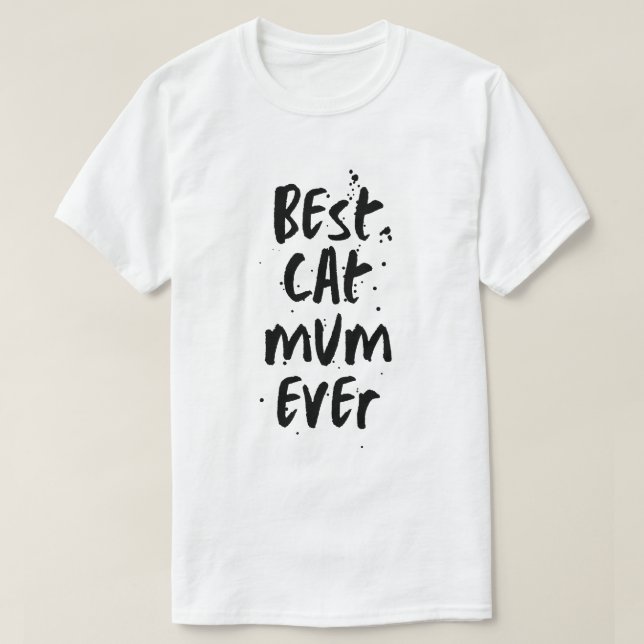 Camiseta Melhor Gato Mãe Alguma Vez Moderna, Simples Trendy (Frente do Design)