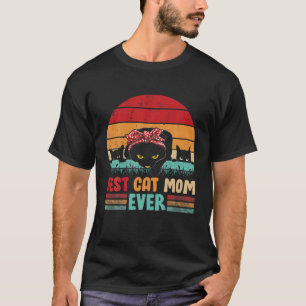 Camiseta Melhor Gato Mãe De Alguma Vez Retrora Gatinhos De