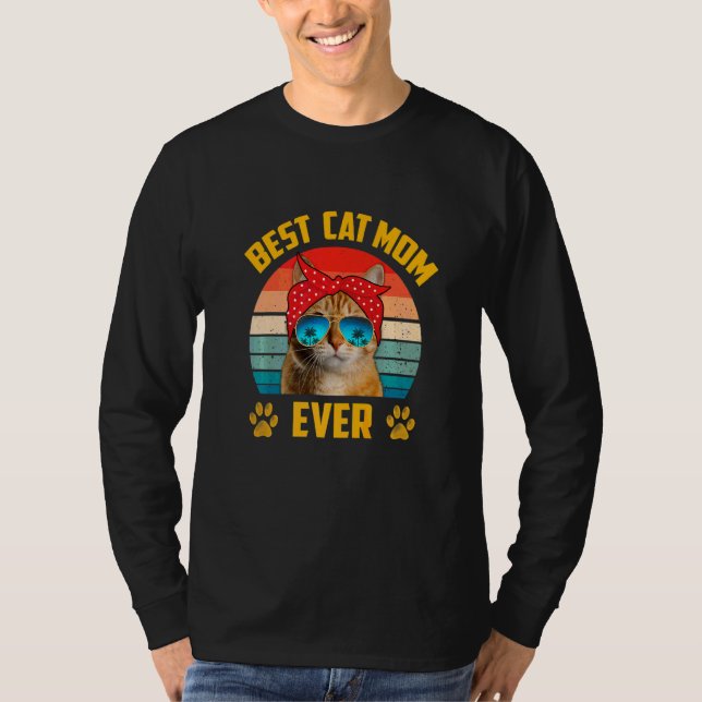 Camiseta Melhor Gato Mãe De Alguma Vez Retrorando A Melhor  (Frente)