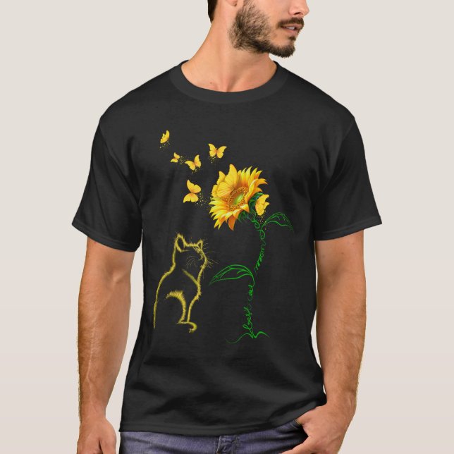 Camiseta Melhor Gato Mãe De Dia de as mães De Girassol (Frente)
