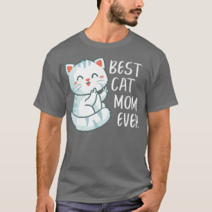 Camiseta Melhor Gato Mãe De Gato Alguma Vez Bonita Gato Leg