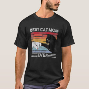 Camiseta Melhor Gato Mãe de Gato Engraçado Gato de Vintagem