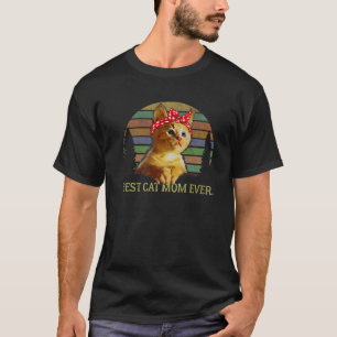 Camiseta Melhor Gato Mãe De Tanta Engraçado Vintage Bandana