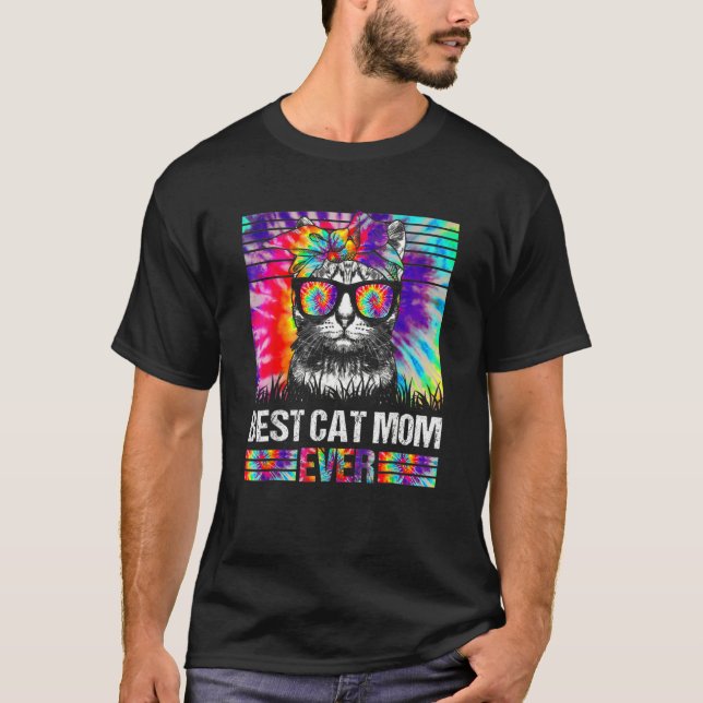 Camiseta Melhor Gato Mãe De Ti Tie Dye Mamãe C (Frente)