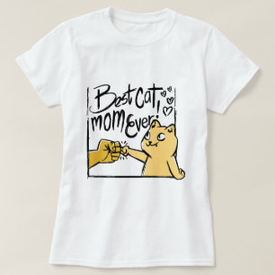 Camiseta Melhor Gato Mãe, Uma Gata Engraçada, Retro Vintage
