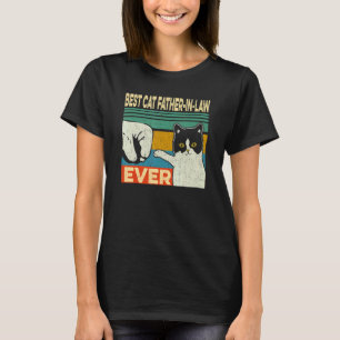 Camiseta Melhor gato pai do sogro de todos os tempos Pai