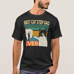 Camiseta Melhor Gato Pai Passo Pai de Todos os Tempos   Dia