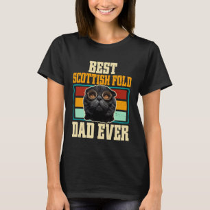Camiseta Melhor Gato Pai Scottish Fold de Todos os Tempos