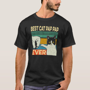 Camiseta Melhor Gato Pap Pap de Todos os Tempos Dia dos P