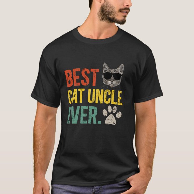 Camiseta Melhor Gato Tio Alguma Vez Gato Sobrevivente Tio C (Frente)