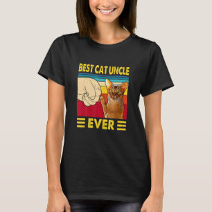 Camiseta Melhor Gato Tio De Vintage Ajustado Padre S Day