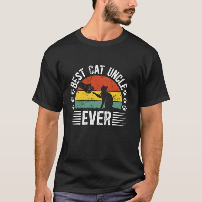Camiseta Melhor Gato Tio Nunca Gato Tio Gato Tio Long (Frente)