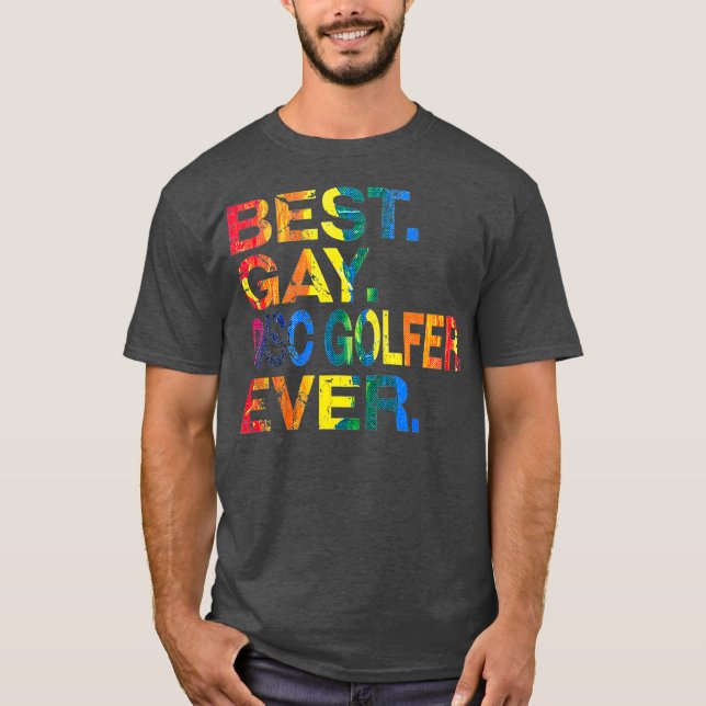 Camiseta Melhor Gay de Golfer de Disco Por Gay Igualdade De (Frente)