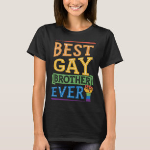 Camiseta Melhor Gay Irmão Ever Cute Orgulho gay sibilante
