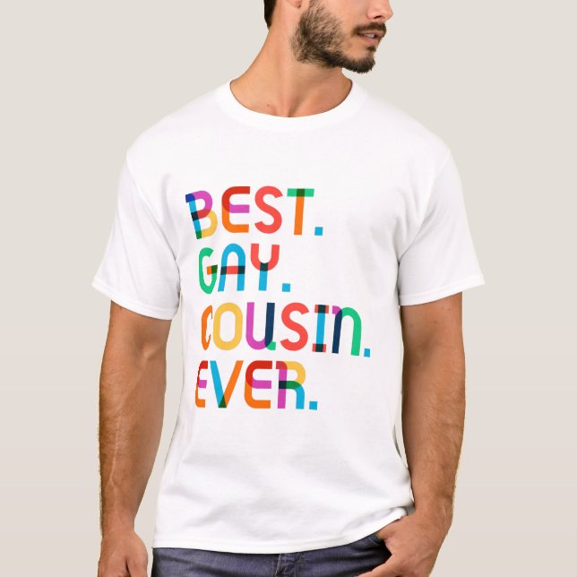 Camiseta Melhor Gay primo de sempre, melhor presente de pri (Frente)