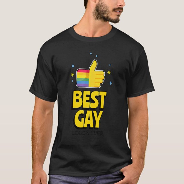 Camiseta Melhor Gay Primo Ever Lgbt Prioridade Gay de Figur (Frente)
