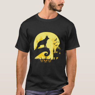 Camiseta Melhor German shepherd Cão Moon Halloween Costume