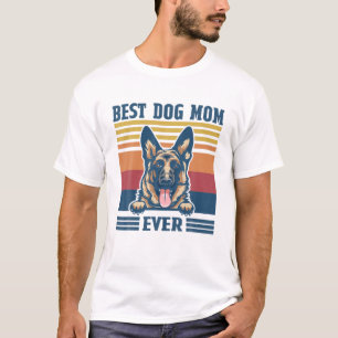 Camiseta Melhor German shepherd Mãe Cachorro Engraçado Mãe 