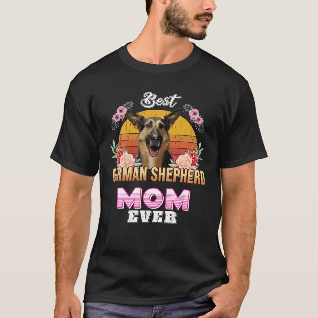 Camiseta Melhor German shepherd Mãe Dia de as mães (Frente)