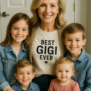 Camiseta Melhor Gigi de Todos os Tempos Presente de Avó Fof