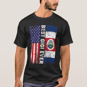 Camiseta Melhor Gigi Dia de as mães alguma vez Bandeira da