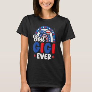 Camiseta Melhor Gigi Nunca Arco-Íris Óculos De Sol Usa Band