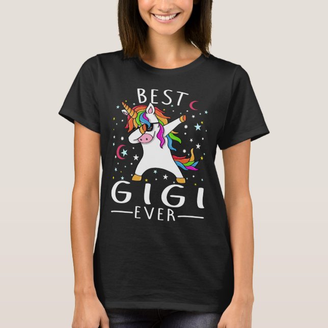 Camiseta Melhor Gigi Nunca Dabbing T-shirt Unicorn (Frente)