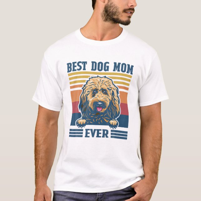 Camiseta Melhor Goldendoodle Mãe Cachorro Engraçado Mãe da  (Frente)