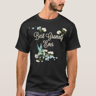Camiseta Melhor Grammy Nunca Hummingbird Floral T Mãe's Da