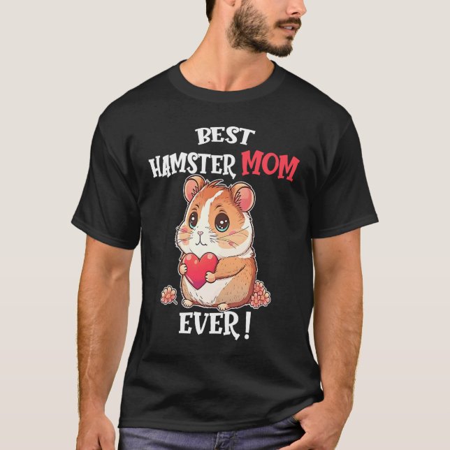 Camiseta Melhor Hamster Mãe Alguma Vez Bonita Dia de os nam (Frente)