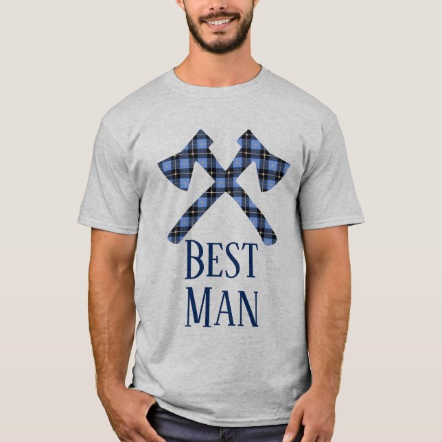 Camiseta Melhor Homem Lumberjack duplo machado (Frente)