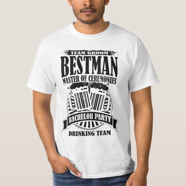 Camiseta Melhor Homem Mestre de Cerimonias Festa de Despedi (Frente)