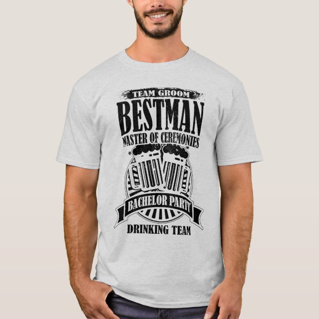 Camiseta Melhor Homem Mestre de Cerimonias Festa de Despedi (Frente)