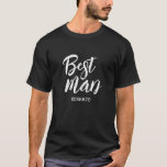 Camiseta Melhor Homem Personalizado<br><div class="desc">Melhor camisa personalizada com fácil personalização de modelo de nome ou adição de outro texto.</div>