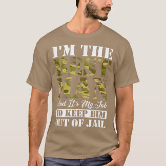 Camiseta Melhor homem prisão despedida de solteiro camuflag
