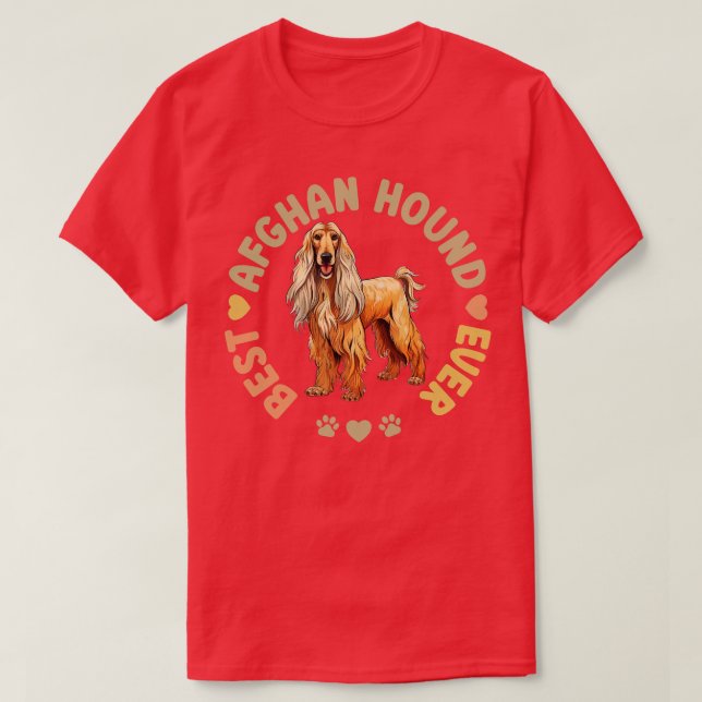 Camiseta Melhor Hound Afegão De Sempre (Frente do Design)