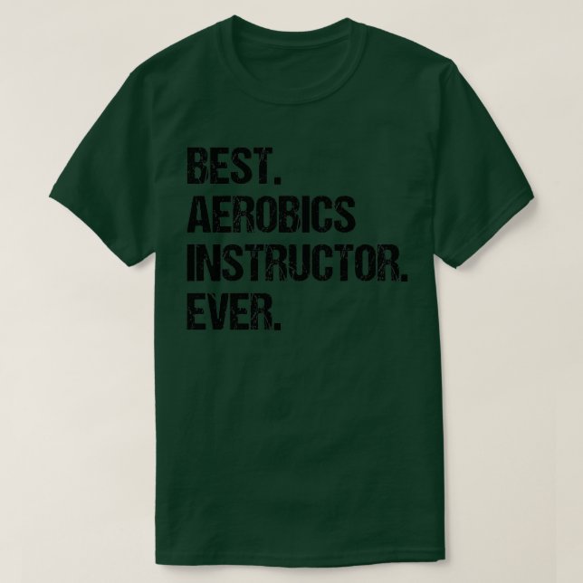 Camiseta Melhor Instrutor de Aeróbios Título 1 (Frente do Design)