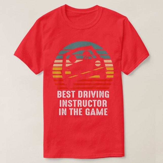 Camiseta Melhor Instrutor de Condução Engraçado Permi (Frente do Design)