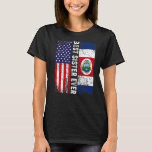 Camiseta Melhor Irmã Já Dia de as mães Costa Rica Bandeira
