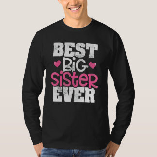 Camiseta Melhor Irmã Mais Velha de Sempre Anúncio de Irmãos