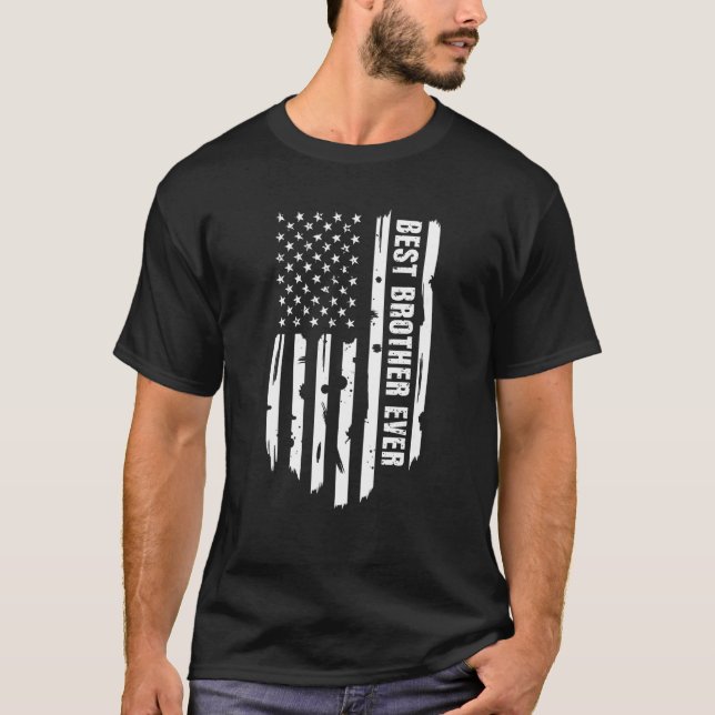 Camiseta Melhor Irmão Alguma Vez Adolescente Bandeira Dos E (Frente)