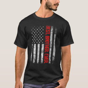Camiseta Melhor Irmão Bandeira Americana Para Dia de os pa