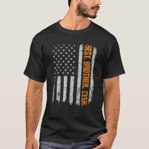 Camiseta Melhor Irmão Bandeira Americana Para Dia de os pa