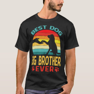 Camiseta Melhor IRMÃO BIG Cães Alguma Vez Vintado