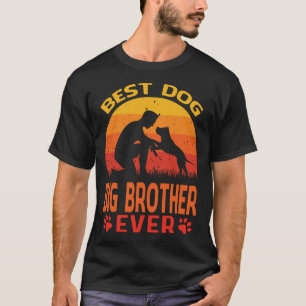 Camiseta Melhor IRMÃO BIG Cães Alguma Vez Vintado