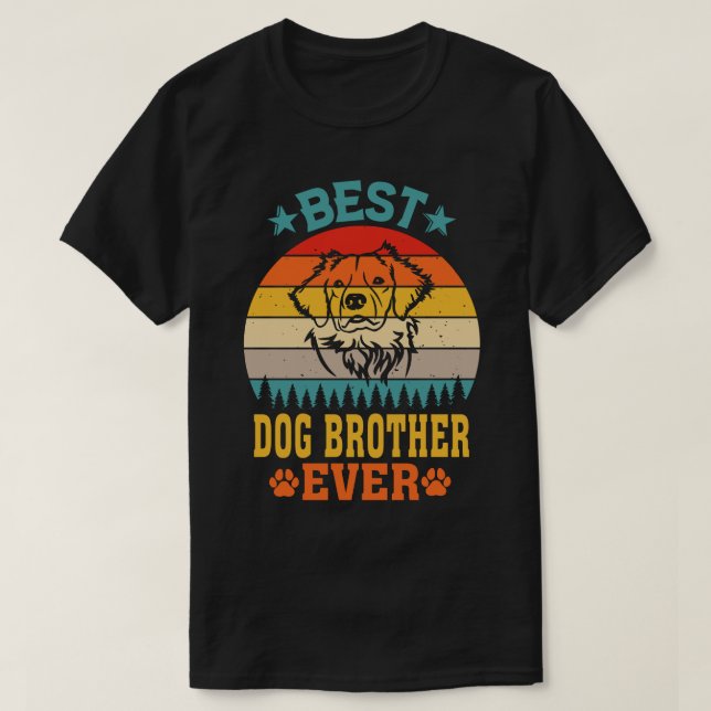 Camiseta Melhor IRMÃO DOG Alguma Vez Vintage (Frente do Design)