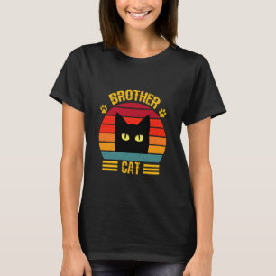 Camiseta Melhor Irmão Gato Divertido Estilo para Amantes de