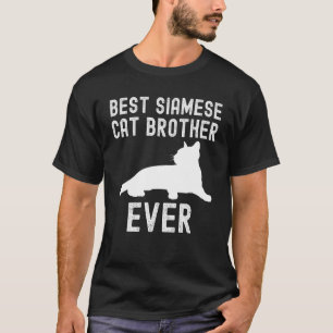 Camiseta Melhor irmão gato siamês do Dia dos Pais de Sempre