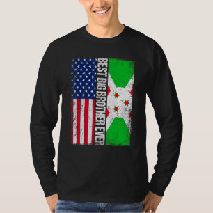 Camiseta Melhor Irmão Grande do Burundi Dia de os pais Buru